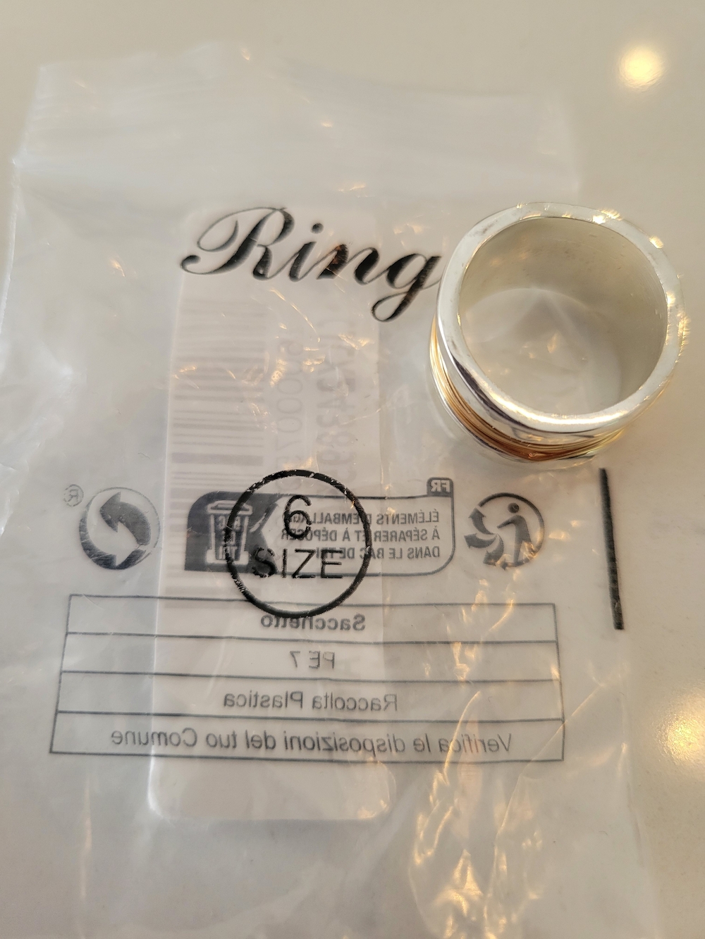 Silver and Gold Two-Tone Ring - Unbranded